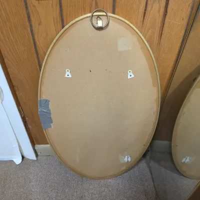 Pair of Gold Framed Wall Mirrors (BD-JS)