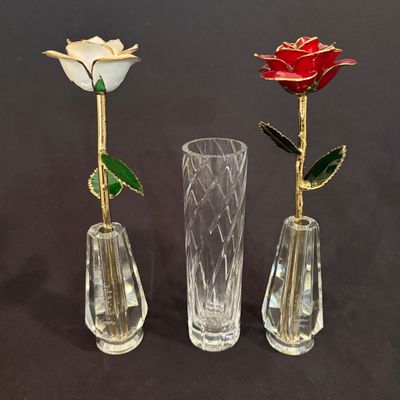Tiffany & Waterford Vases with Baccarat Dove & More (D-SS)