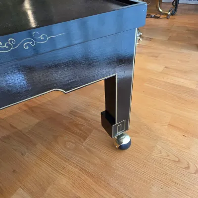 Decorated Black Rolling Table (D-JS)