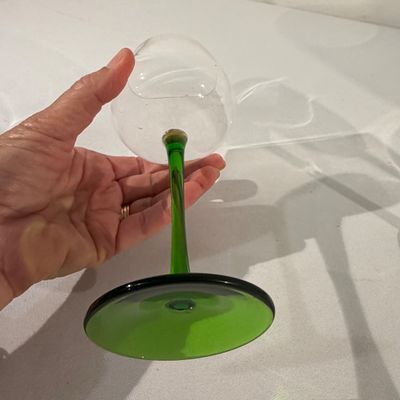 Green Stemmed Wine and Sherry Glasses (G-BC)