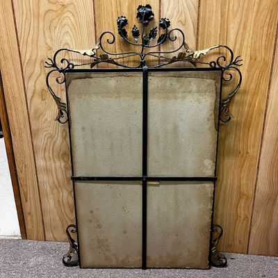 Wrought Iron Scrollwork Mirror (BK-KA)