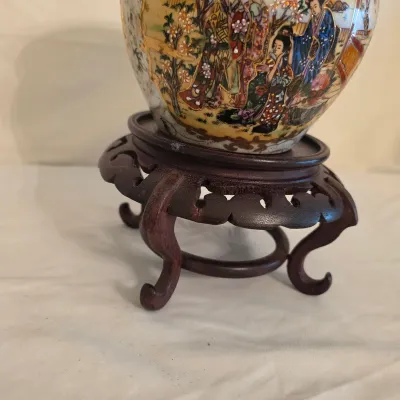 Pair of Cache Pot Bowls w/Stands (E-JS)