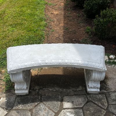 Pair of Concrete Garden Benches (FY-KA)