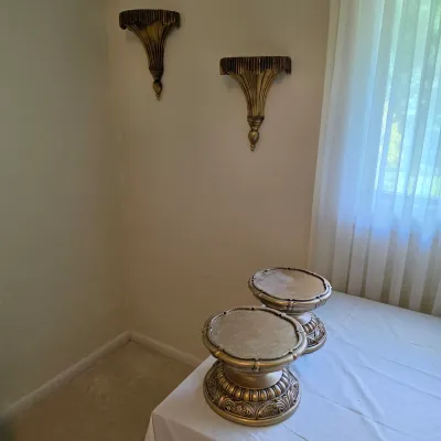 Two Pedestals & Two Wall Mount Shelves (BR2-JS)