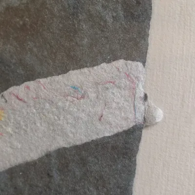 Handmade Paper Collage by Jan Cook Mack (LR-JS)