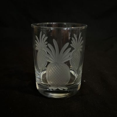 Rolf Etched Pineapple Double Old-Fashion Glasses (K-KA)