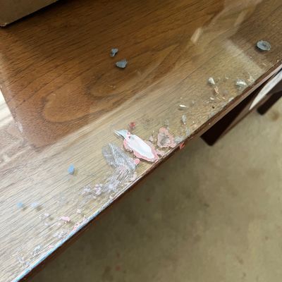 Vintage MCM Wood Desk (BR2-JS)