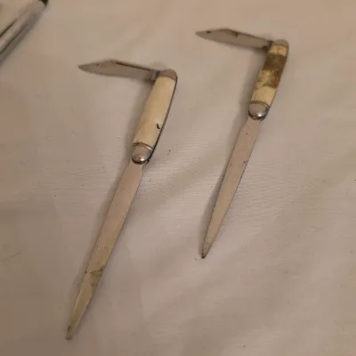 Set of Cross Pens & Two Mother of Pearl Letter Openers w/ Folding Knives (LR-JS)