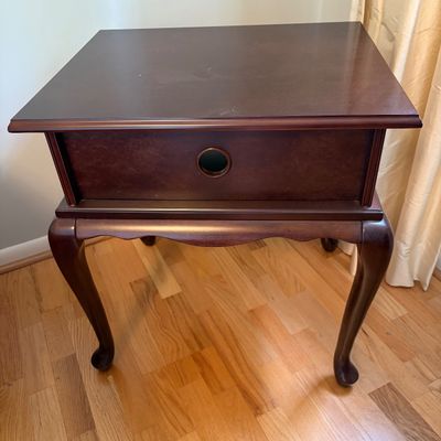 Bombay Company Side Table & Wooden Step Stool (BR1-BC)