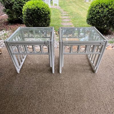 Two Rattan End Tables (BP-BC)