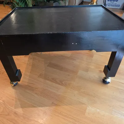 Decorated Black Rolling Table (D-JS)