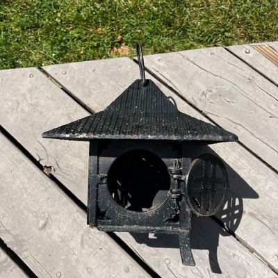 Asian Cast Iron Lanterns & Resin Statue (BP-KA)