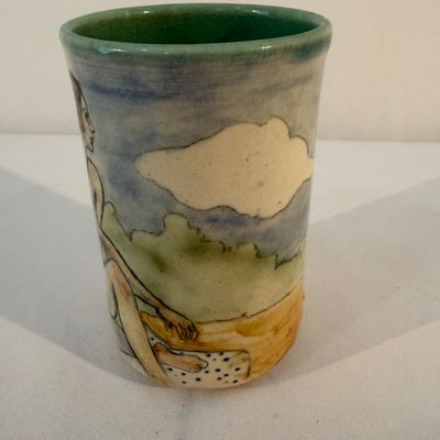 Davila Brodsky Signed Pottery Tumbler (G-BC)