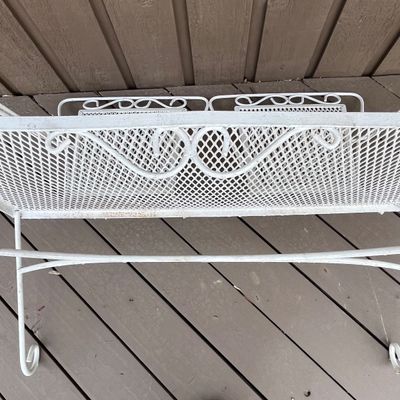 Wrought Iron Outdoor Settee Set (DK-BC)