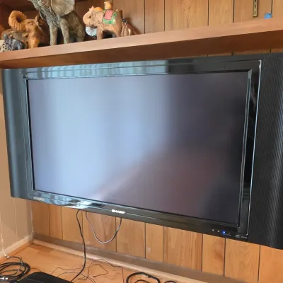 Sharp 37" HDTV, SRS Sound Bar & Sony DVD Player (LR-JS)