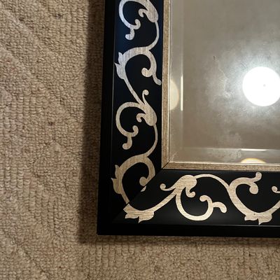 Black & Silver Filigree Mirror (BE-KA)