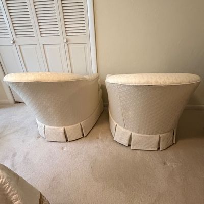 Two Tufted Back Upholstered Armchairs (BR2- BC)