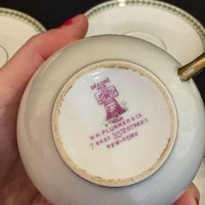 Tressemanes & Vogt Limoges Green Leaf China Pieces (D-SF)