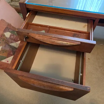Vintage MCM Wood Desk (BR2-JS)