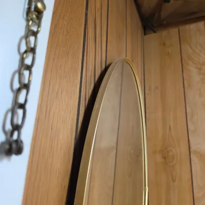 Pair of Gold Framed Wall Mirrors (BD-JS)