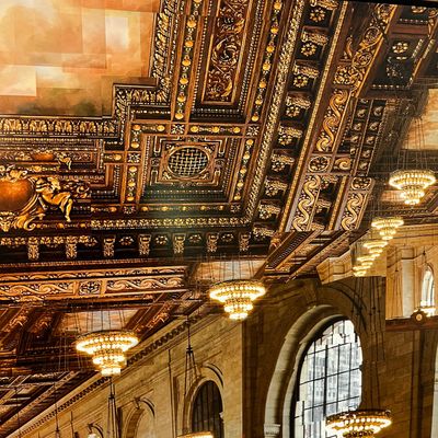 "NY Public Library Reading Room" Photo Collage Print By Patricia Clung (K-KA)