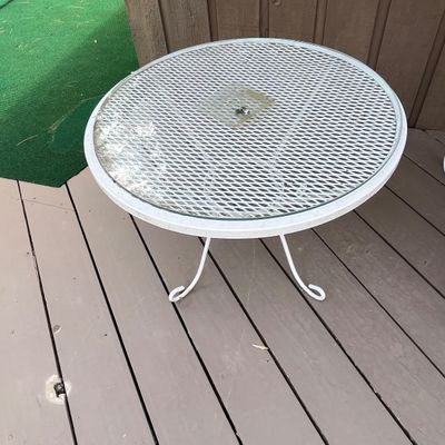 Wrought Iron Outdoor Settee Set (DK-BC)