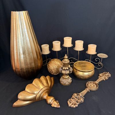 Gold-Toned Home Decor Lot (D-SS)