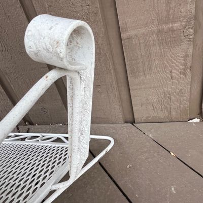 Wrought Iron Outdoor Settee Set (DK-BC)