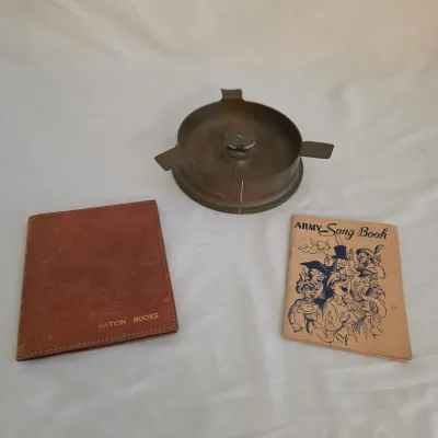 WW II Artillery Shell Trench Art & Other Memorabilia (LR-JS)