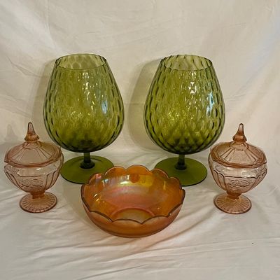 Empoli, Anchor Hocking & Jeannette Colored Glass Decor (K-KA)
