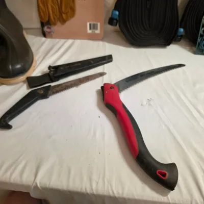 Assortment of Garden Tools, Hoses, Boots & More (G-JS)
