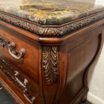 Carved Cherry Bombe Chest (BE-KA)