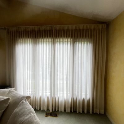 Sheer Track System Curtains w/Hooks (LR-KA)