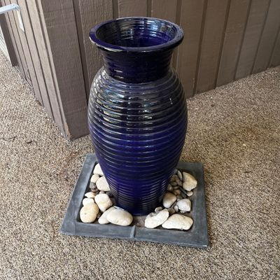 Ribbed Vase Outdoor Fountain (BP-KA)