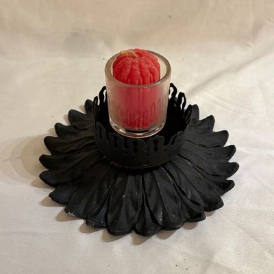 Pineapple-Shaped Amber Glass Lantern (DR-SF)
