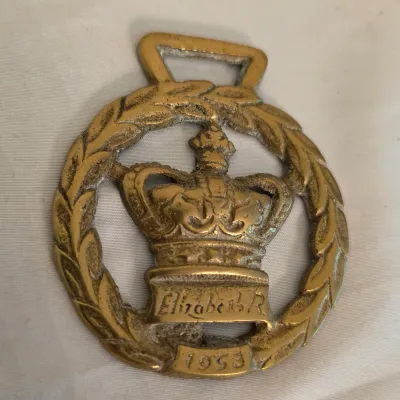 Solid Brass 1953 British Coronation Medallions (LR-JS)