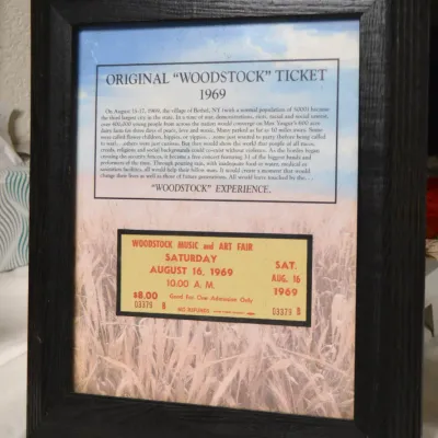 1969 Woodstock Ticket with COA