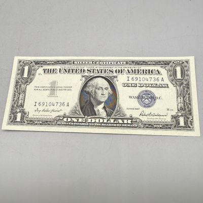 LOT 25: One Dollar Silver Certificates (10) Series 1957