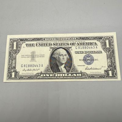 LOT 24: One Dollar Silver Certificates (10) Series 1957