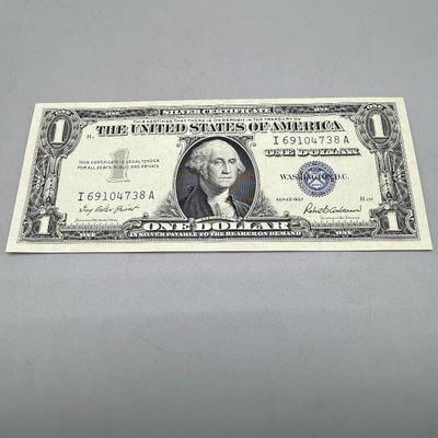 LOT 28: One Dollar Silver Certificates (10) Series 1957