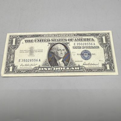 LOT 28: One Dollar Silver Certificates (10) Series 1957