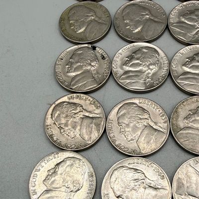 LOT 43: Collection of Jefferson Nickels - 1939 and 1940