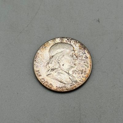 LOT 34: Franklin 90% Silver Half Dollars (3) - All Philadelphia Mint ( No Mark - !960 (2), 1963