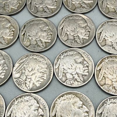 LOT 42: Antique / Vintage US Coins Buffalo Nickels (45)