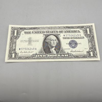 LOT 30: One Dollar Silver Certificates (10) Series 1957