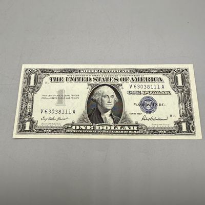 LOT 24: One Dollar Silver Certificates (10) Series 1957