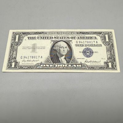 LOT 28: One Dollar Silver Certificates (10) Series 1957