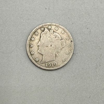 LOT 38: Antique US Coins - Liberty "V" Nickels (4) - 1883, 1908, 1910 (2)