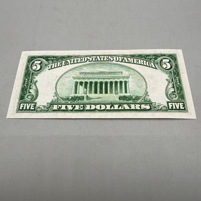 LOT 31: Five Dollar Silver Certificates (5) Series 1934 A
