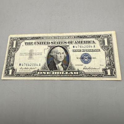 LOT 27: One Dollar Silver Certificates (9) Series 1957, 1957 B, 1935, 1935 G